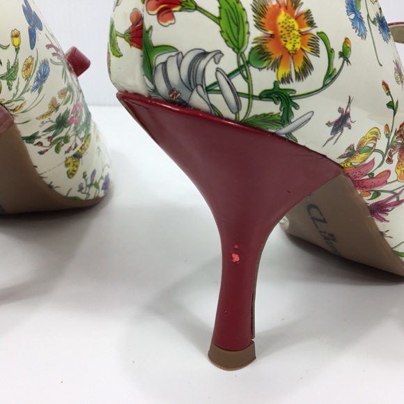 CL by Laundry Floral Design Pumps Shoes Size 9-1/2 - Picture 9 of 10